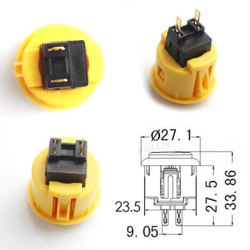 Γνήσιο Ιαπωνικό SANWA OBSF-24 Στρογγυλό Κουμπί Arcade 24mm για DIY σετ Joystick PC PS/3 XBOX Game Parts