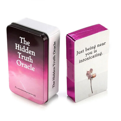 Decameron Tarot Ocult Luna Lapin Vise lucide Începători Del Toro Tarot în cutie metalică de tablă 44 de cărți Ghid de hârtie cu margine aurie