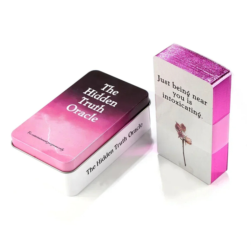 Decameron Tarot Ocult Luna Lapin Vise lucide Începători Del Toro Tarot în cutie metalică de tablă 44 de cărți Ghid de hârtie cu margine aurie