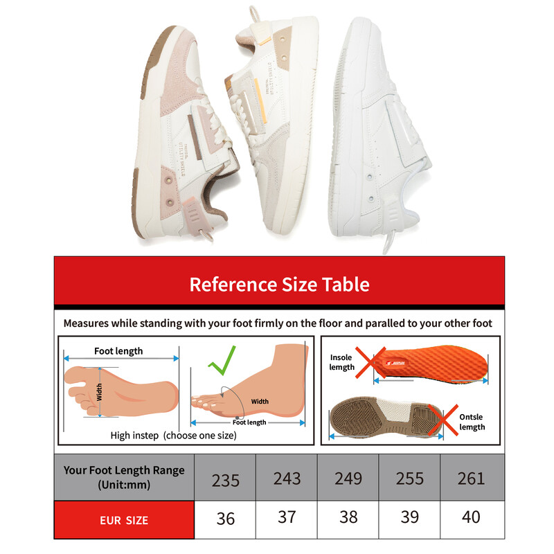Baasploa Ženske ležerne cipele Kožna sportska cipela za vanjske prozračne tenisice Cipele za hodanje Neklizajuće modne cipele za skateboard