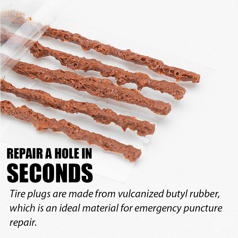 Komplet alata za popravak gume za bicikle bez zračnica za MTB gume za cestovne bicikle Alat za umetanje utikača za popravljanje probušene ili ravne gumene trake