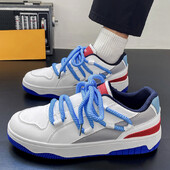 Pánske pohodlné priedušné originálne pánske tenisky, módne ležérne tenisky na platforme, výpredaj, modré skateboardové topánky