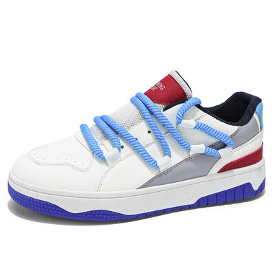 Pánske pohodlné priedušné originálne pánske tenisky, módne ležérne tenisky na platforme, výpredaj, modré skateboardové topánky