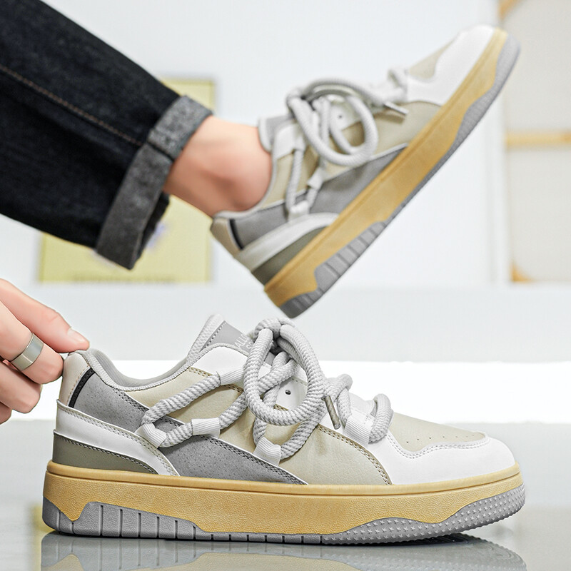 Pánske pohodlné priedušné originálne pánske tenisky, módne ležérne tenisky na platforme, výpredaj, modré skateboardové topánky