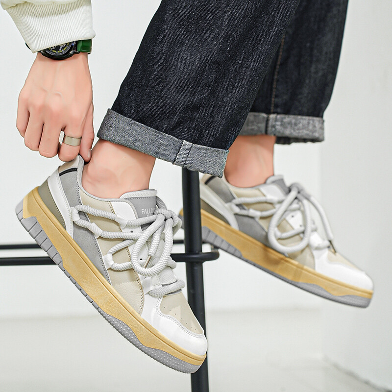 Pánske pohodlné priedušné originálne pánske tenisky, módne ležérne tenisky na platforme, výpredaj, modré skateboardové topánky