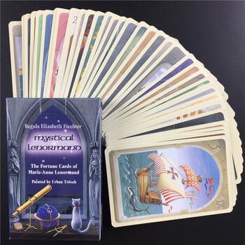 Κάρτες παιχνιδιών Mini Size Mystical Lenormand Oracle Cards With English PDF Guidebook Indoor Deck Card Game Toys for Child Adult