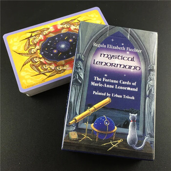 Κάρτες παιχνιδιών Mini Size Mystical Lenormand Oracle Cards With English PDF Guidebook Indoor Deck Card Game Toys for Child Adult