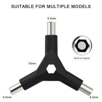 Шестограмен ключ за велосипед 6 в 1, Y-образна форма, 3-посочни сменяеми накрайници, въглеродна стомана, комплект ръчни инструменти за ремонт на велосипеди T25 Ph2 отвертка