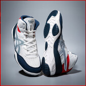 Visoke dječje tenisice za boks hrvanje, veličine 30-38, ženske SAMBO tenisice za čučnjeve, bijele, plave, prozračne borilačke čizme