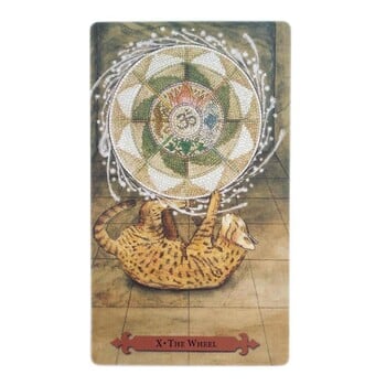 Mystical Cat Tarot Ново английско тесте карти 12x7cm 78 карти/комплект Хубави видове дизайн на котки за игри за взаимодействие родител-дете