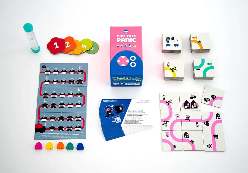 Oink igre "Nine Tiles Panic • Battle Burger-Hungry Aliens • Omiljene obiteljske igre • Smiješna društvena igra za odrasle i djecu •