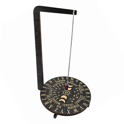 Stojan na kyvadlo, krištáľový stojan na kyvadlo, držiak na krištáľ, veštenie, drevená kyvadlová doska, držiak kyvadla na krištáľ