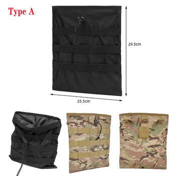 Tactical Molle Folding Magazine Dump Pouch Utility Ανάρτηση κορδονιών περίσφιξης Mag Holster Τσάντα κυνηγιού για αξεσουάρ