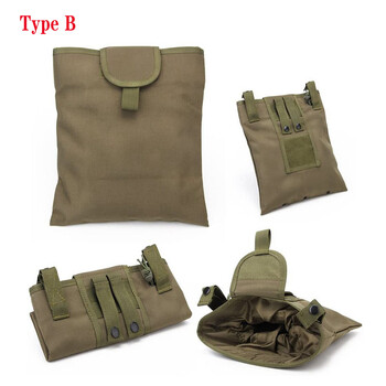 Tactical Molle Folding Magazine Dump Pouch Utility Ανάρτηση κορδονιών περίσφιξης Mag Holster Τσάντα κυνηγιού για αξεσουάρ