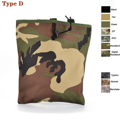 Tactical Molle Sulankstomas žurnalas Drop Drop Pouch Naudingas užtraukiamas virvelė Atkūrimo Mag Dėklas Amunicijos krepšys Medžioklės reikmenų Maišelis