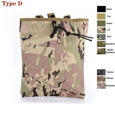 Tactical Molle Sulankstomas žurnalas Drop Drop Pouch Naudingas užtraukiamas virvelė Atkūrimo Mag Dėklas Amunicijos krepšys Medžioklės reikmenų Maišelis