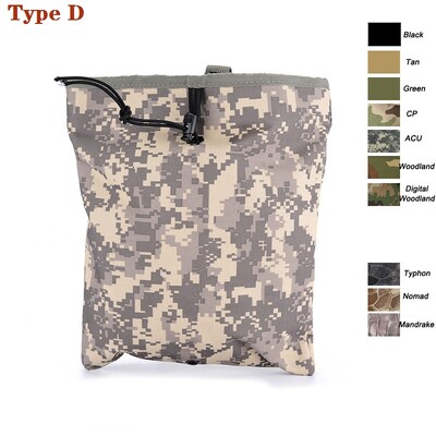 Tactical Molle Sulankstomas žurnalas Drop Drop Pouch Naudingas užtraukiamas virvelė Atkūrimo Mag Dėklas Amunicijos krepšys Medžioklės reikmenų Maišelis