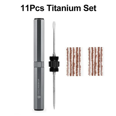 Set alata za popravak guma bez zračnica za bicikl MTB cestovni bicikl za probušene gume bez zračnica Brtvilo s gumenim trakama Set bušilica Dodaci za bicikle