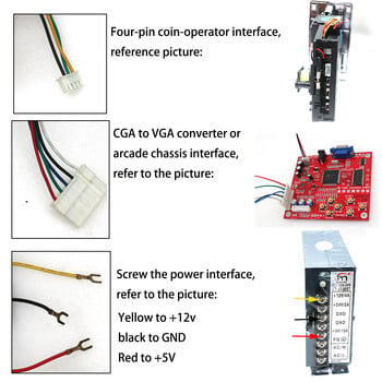 Jamma Wire Harness 28Pins With 5,6 Button кабел 8-посочен джойстик Sanwa Interface Arcade Vending Machine CGA VGA Game Board NEO GEO