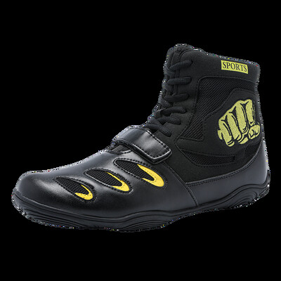 Pánske profesionálne boxerské topánky so stredným strihom, priedušné, protišmykové, so čipkou, sandále, zápasnícke topánky, študentské bojové tréningové topánky