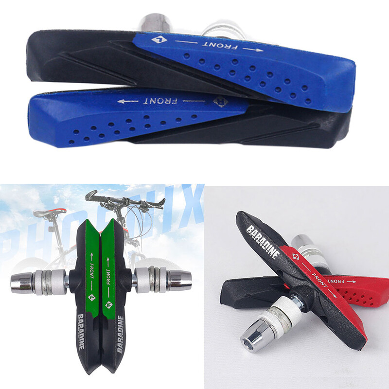 1 pár brzdových doštičiek pre horské bicykle, MTB brzdové doštičky s držiakom V-brzdy s gumenými blokmi