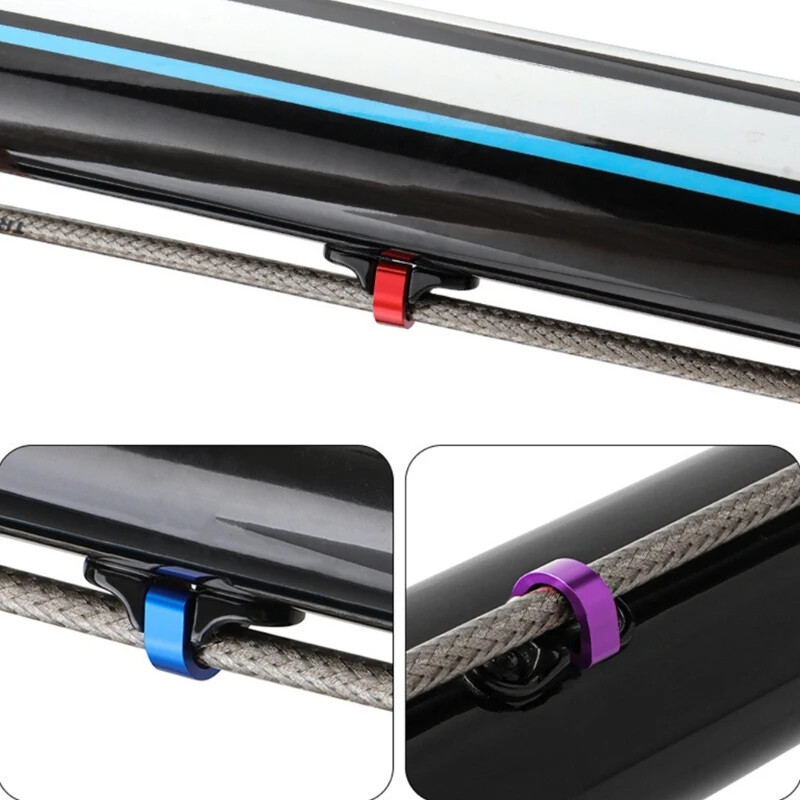 10 ks MTB bicyklový rám bicykla U pracka pre brzdové lanko puzdro hadice trubice radiacej páky vodiace gombíky pevné klipy na trubice