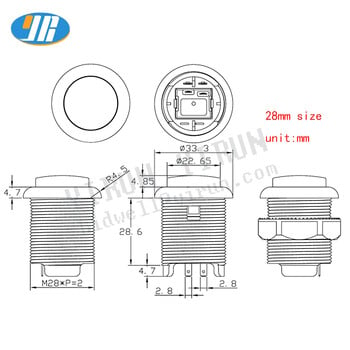 Λευκό 28mm 5v Φωτιζόμενο κουμπί LED Clear Light με ΕΝΑΡΞΗ ΝΟΜΙΣΜΑΤΟΣ ΕΠΙΛΟΓΗ ΠΑΥΣΗΣ ΜΕΝΟΥ ΛΕΙΤΟΥΡΓΙΑΣ ΕΞΟΔΟΥ Παίκτης Arcade Παιχνιδομηχανή