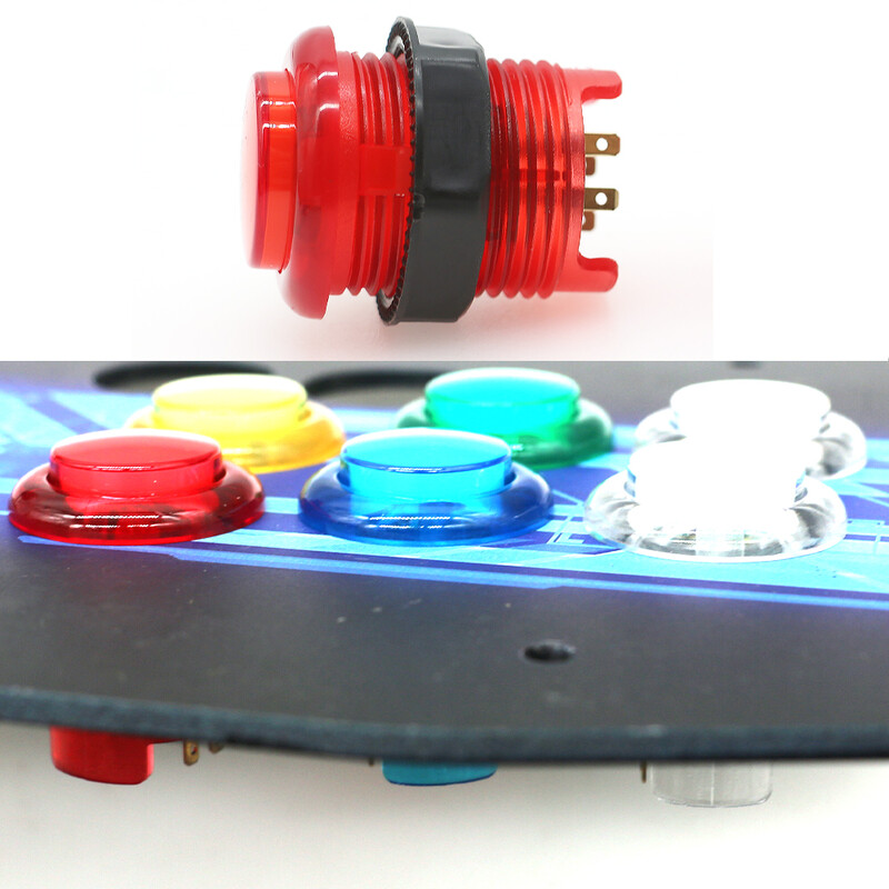 Bijelo 28mm 5v osvijetljeno LED dugme jasno svjetlo s novčićem START ODABERI PAUZA IZLAZ NAČIN IZBORNIKA Igrač stroj za arkadne igre