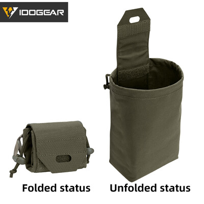 IDOGEAR Tactical Foldable Recycling Bag Dump Pouch MOLLE Drop Pouch durable Mini 35116