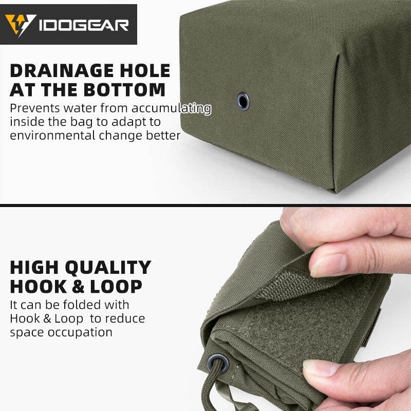 IDOGEAR Taktička sklopiva vrećica za recikliranje Dump Pouch MOLLE Drop Pouch izdržljiva Mini 35116