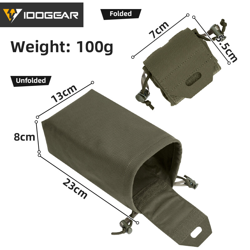 IDOGEAR Taktička sklopiva vrećica za recikliranje Dump Pouch MOLLE Drop Pouch izdržljiva Mini 35116