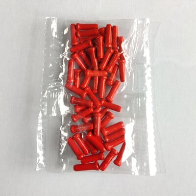 50 ks hliníkových koncoviek brzdových káblov pre bicykel, koncovka kábla brzdy pre MTB cestný bicykel, koncovka kábla pre lanko prehadzovačky radenia brzdy