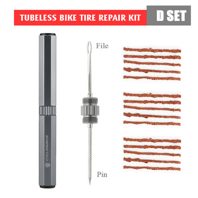 Dviračių bekamerės padangos remonto rinkinys Padanga Nešiojama skubi gręžimo gumos juostelės Padangų pradūrimo sandariklio taisymo rinkinys Dviračių remonto įrankiai
