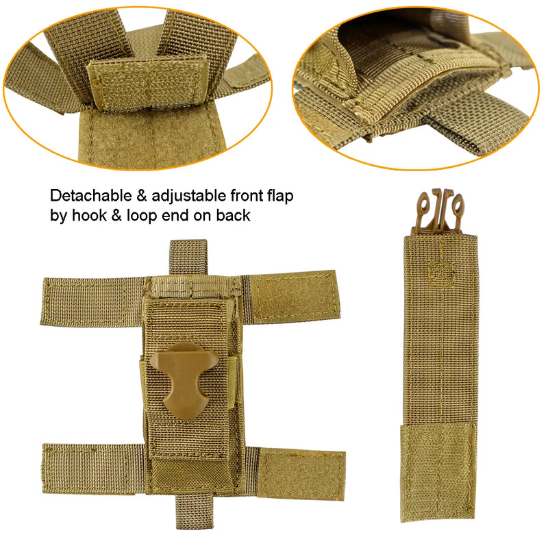 Taktički prijenosni EDC alati Torbica za navlake Jednostruki sklopivi nož, Flashligtht magazin, torbica za držač alata, torbica za remen