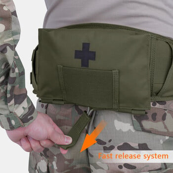 KRYDEX Tactical First Aid Bouch Organizer Θήκη Blow Out Pouch MOLLE 9022B Ιατρικός εξοπλισμός τσάντα επιβίωσης πεζοπορίας εξωτερικού χώρου