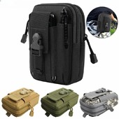 Taktiskais Molle vidukļa somiņa āra medības kempings vīriešiem EDC instrumentu soma Lietderības sīkrīku organizators Vestes komplekts somiņa mobilā tālruņa futrālis