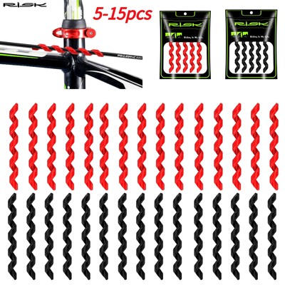 RISK Кабел за превключване на спирачната линия на велосипеда Гумена втулка от 5 бр. Капак на спиралния протектор на рамката на велосипеда Антифрикционни части за колоездене Аксесоари