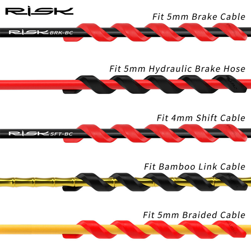 RISK Gumeni rukavac sajle kočnice bicikla 5 komada Spiralni zaštitnik poklopca protiv trenja Dodaci za biciklističke dijelove