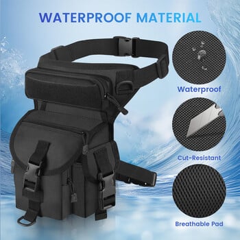 Drop Leg Pouch Bag Outdoor Waist Bag Hunting Leg bag Pack Fanny Thigh Pack Αθλητικό ποδήλατο πολλαπλών χρήσεων Τσάντα μέσης ποδηλασίας Ψάρεμα