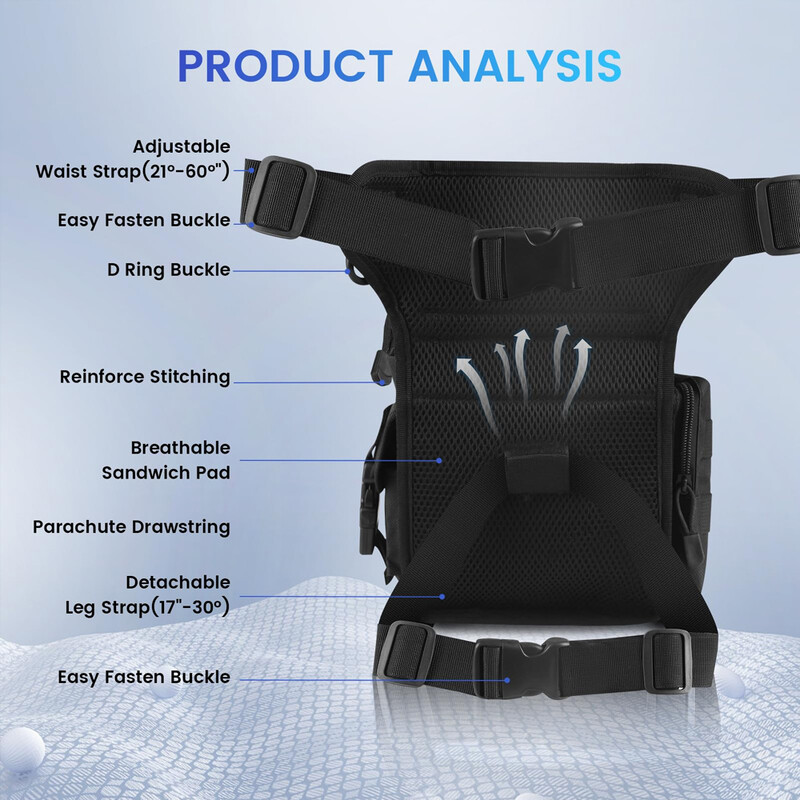 Torbica za noge Torbica za vanjska torba oko struka Lovačka torba za noge Alat Fanny Thigh Pack Višenamjenska sportska biciklistička torba za oko struka Ribolov