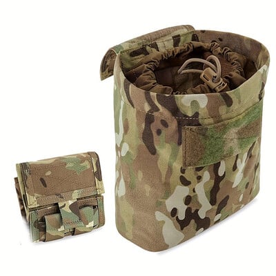 Tactical Recovery Mag Molle Dump Drop Pouch Vidukļa soma Salokāma Savelkamās aukliņas Žurnāla maisiņš Uzglabāšanas soma Airsoft Medību piederumi