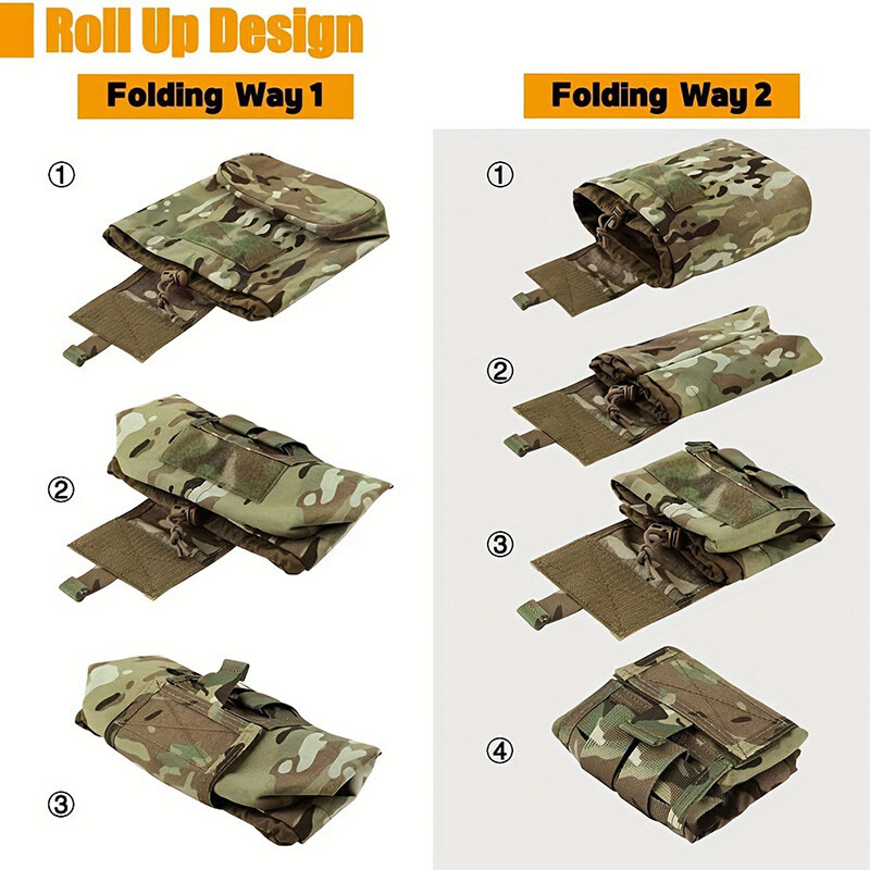 Recuperare tactică Mag Molle Dump Husă de picătură Geantă de talie Pliabilă cu șnur Husă de reviste Geanta de depozitare Airsoft Accesorii de vânătoare