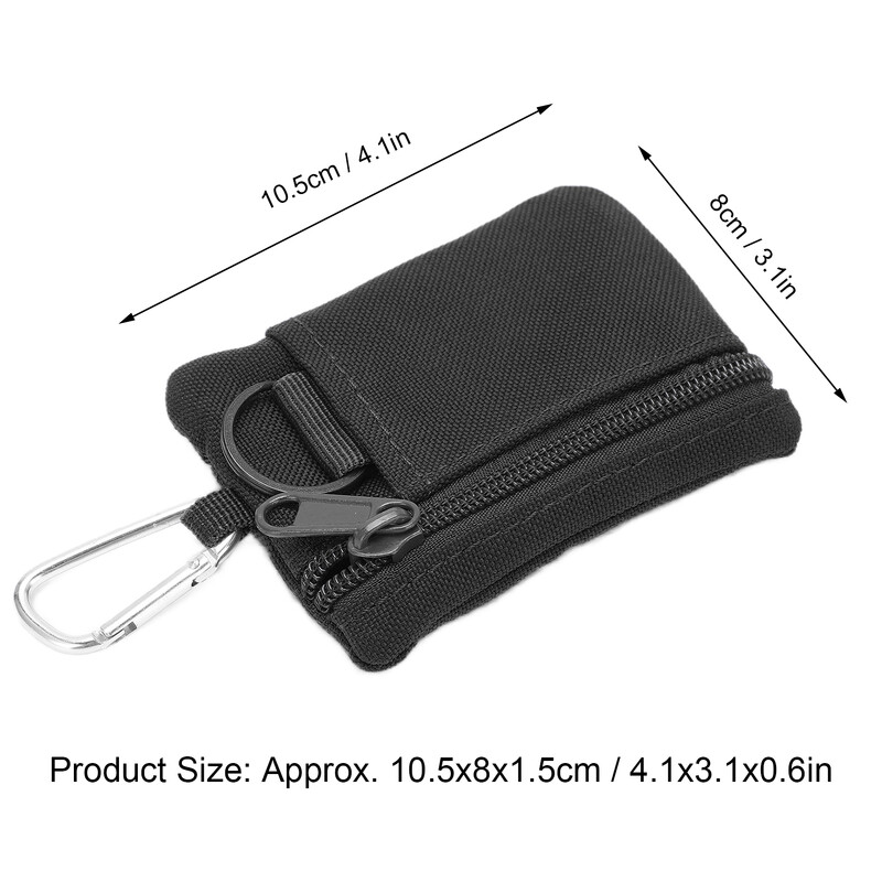 Portofel pentru exterior EDC Molle Pouch Mini Portable Portable Key Card Case EDC Pouch Bag Poșetă cu carabinier