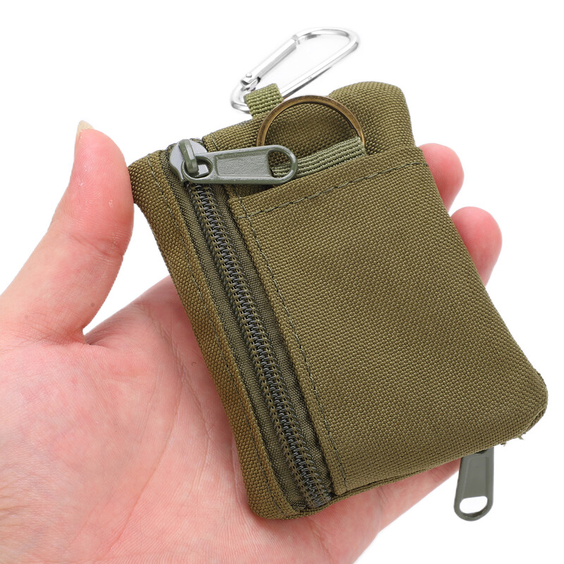 Portofel pentru exterior EDC Molle Pouch Mini Portable Portable Key Card Case EDC Pouch Bag Poșetă cu carabinier