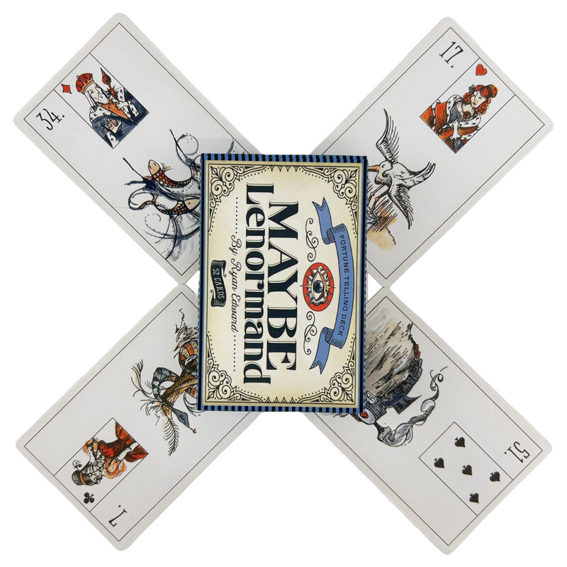 Možda Lenormand Oracle Cards Cijeli engleski špil Tarot Divination Wisdom Fate Family Party Edition Društvena igra