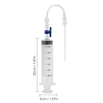 Инжектор за безкамерен уплътнител за велосипедни гуми 60 ml инструмент за инжектиране на течности за безкамерни гуми спринцовка Комплект гумени маркучи за инструменти за ремонт на велосипеди