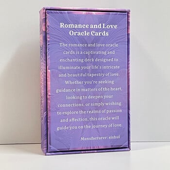 Ρομαντικές κάρτες Oracle Tarot Αγγλική έκδοση 12x7 σε κουτί Fortune Telling Toys Προφήτης μαντική τράπουλα με νόημα