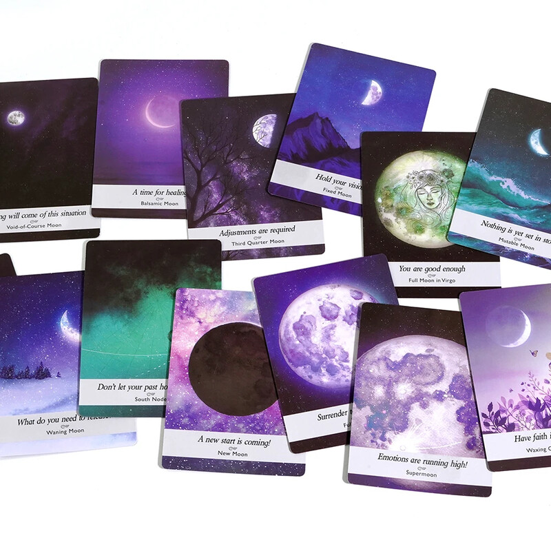 Cărți Moonology OracleA 44 de cărți Moon Astrology Oracle Tarot DECK