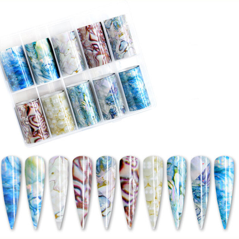 Vairumtirdzniecības vieta 10 gab. nail Art zvaigžņoto debesu pārnēsāšanas papīrs zvaigžņotās debess uzlīme nagu pārnēsājamais papīrs nagu gabals pārsūtīšanas uzlīme nagu mākslas uzlīme