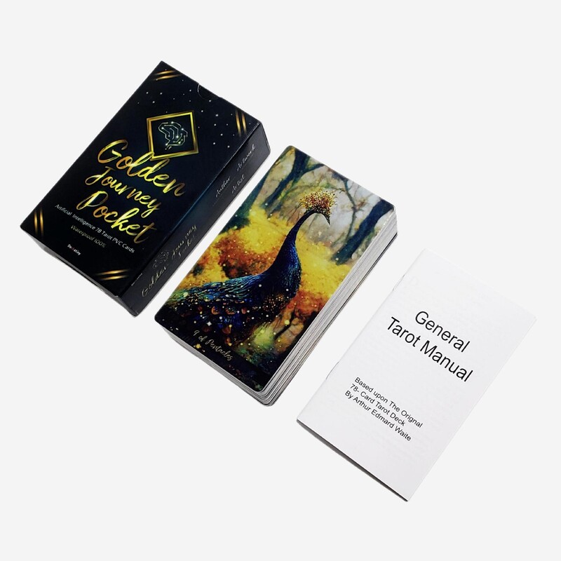 Novi 12*7 cm Zlatni tarot putovanja 78 karata/komplet s vodičem za obitelj, prijatelje, zabava, proricanje, zabave, društvene igre